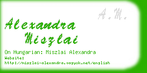 alexandra miszlai business card